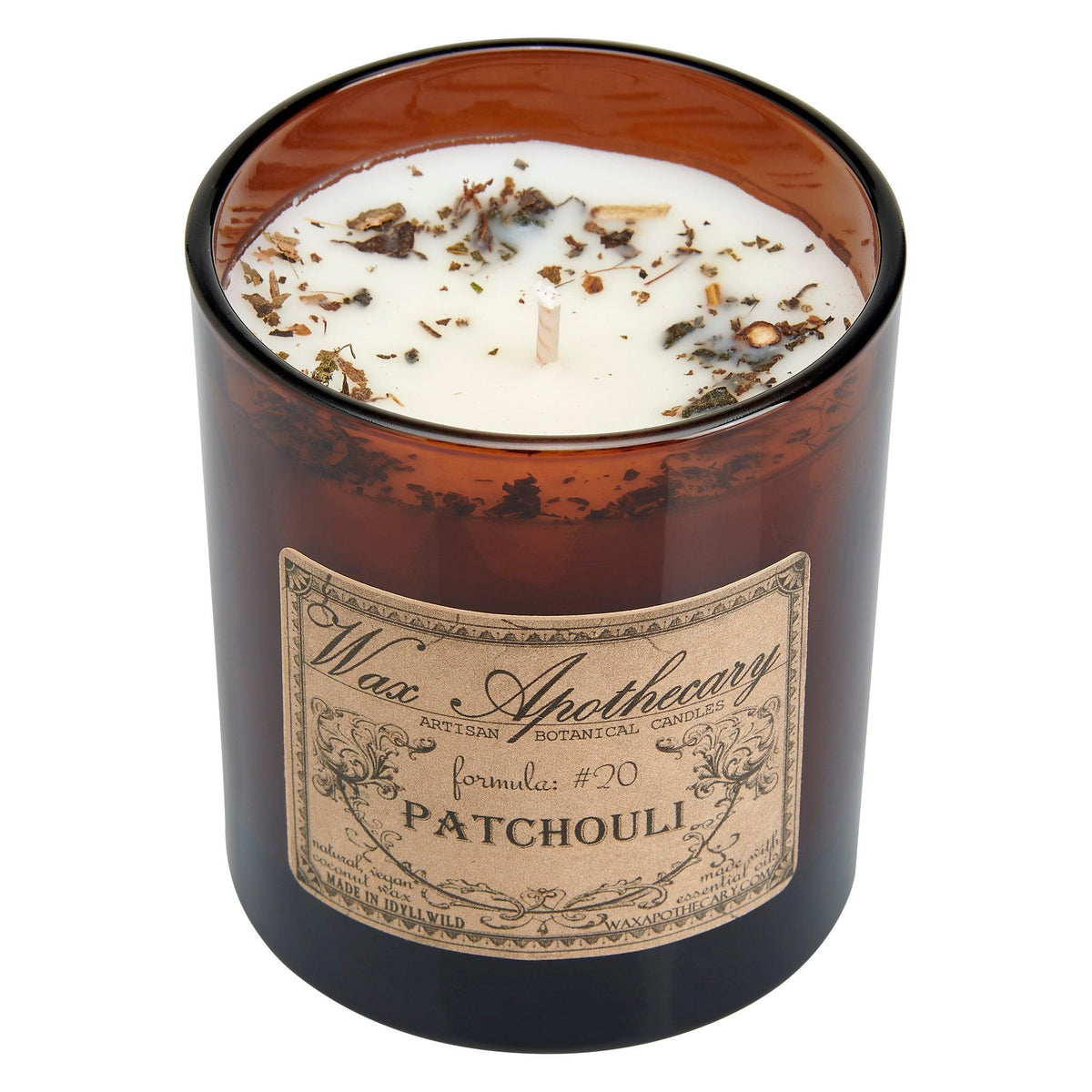 9 oz Patchouli Artisan Amber Glass Candle
