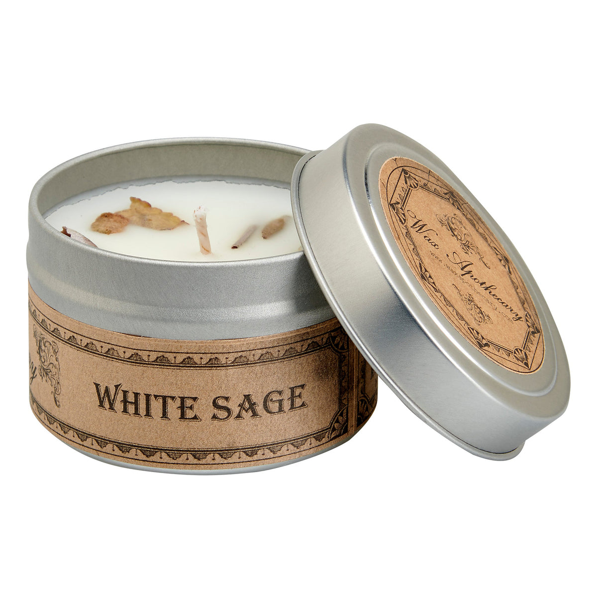 White Sage Botanical Candle Travel Tin