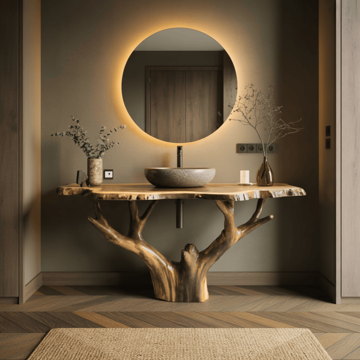 Canopy Live Edge Solid Wood Freestanding Bathroom Vanity