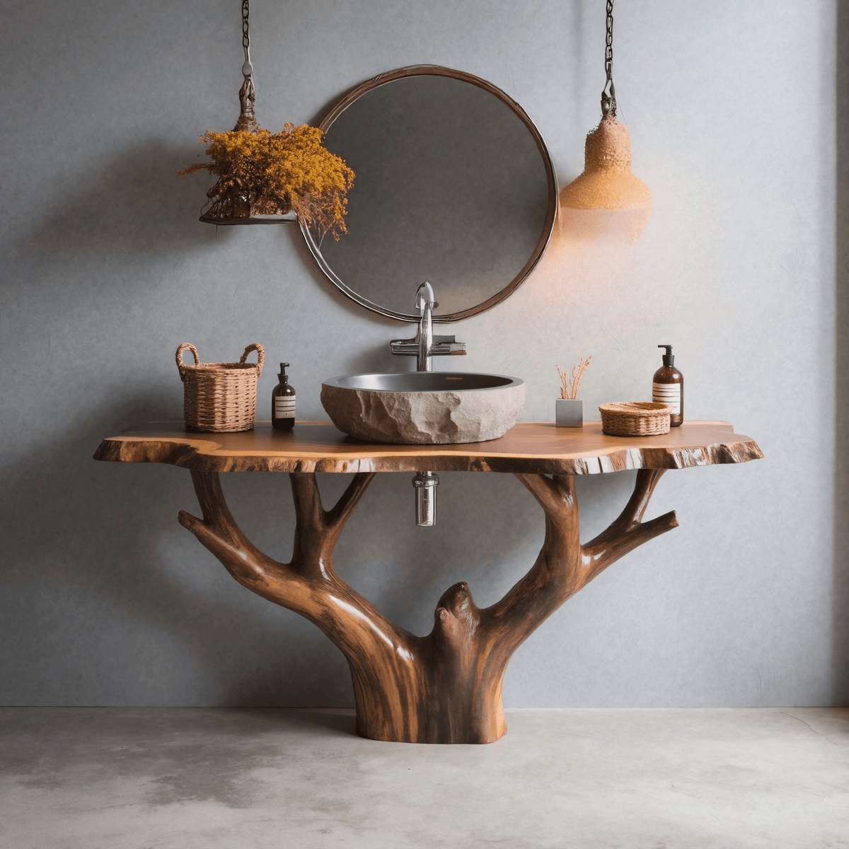 Canopy Live Edge Solid Wood Freestanding Bathroom Vanity