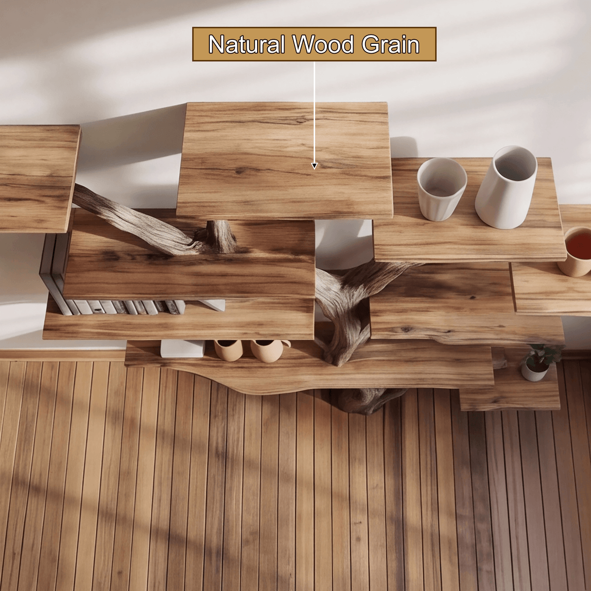 Canopyform Solid Wood Tree Bookshelf