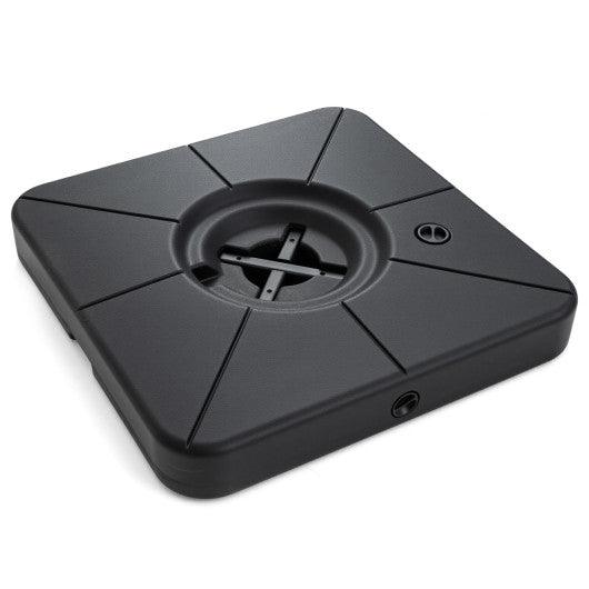 Cantilever Patio Umbrella Base 220 LBS Water and Sand Fillable Weighted Stand-Black