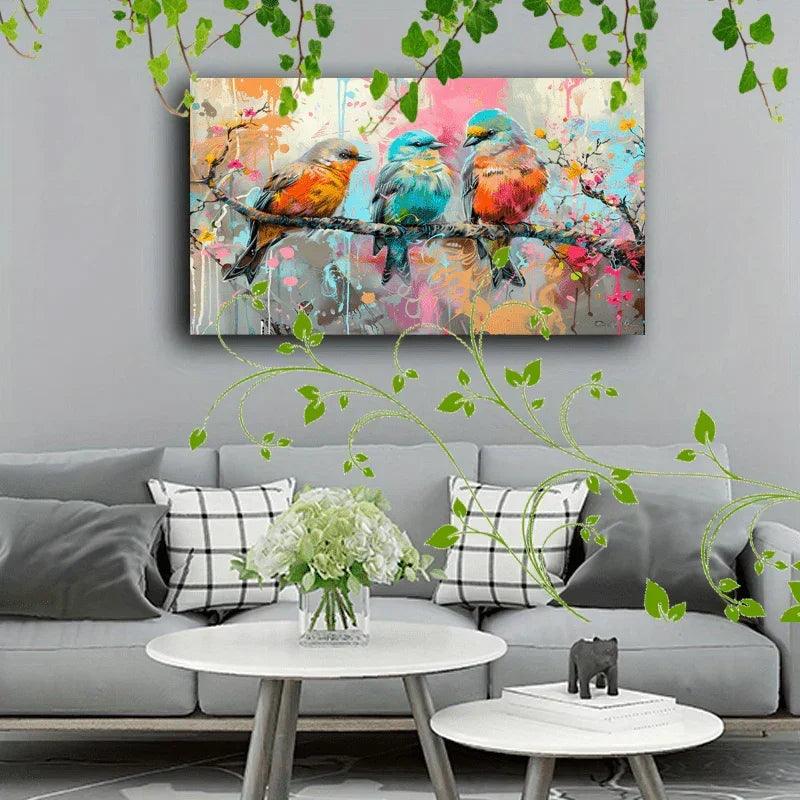Canvas Painting - Artistic Wooden Colorful