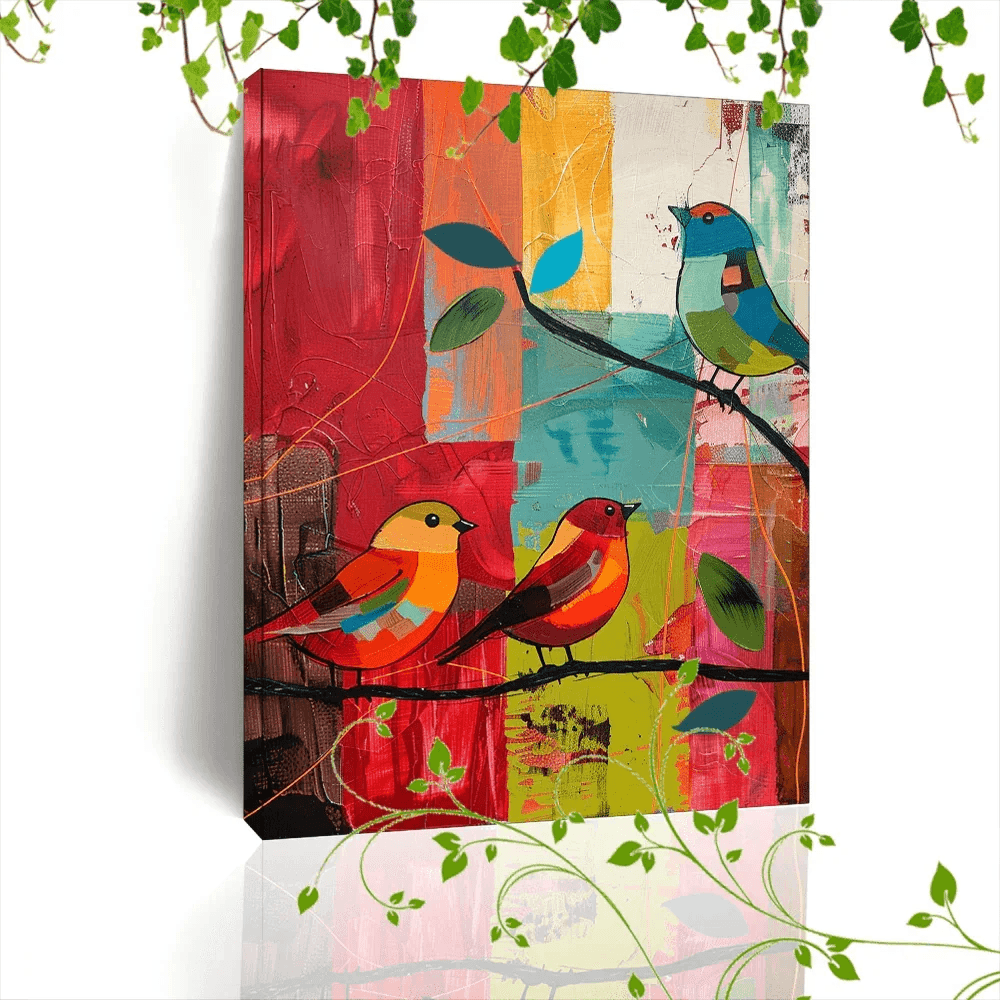 Canvas Painting - Colorful Wooden Abstract