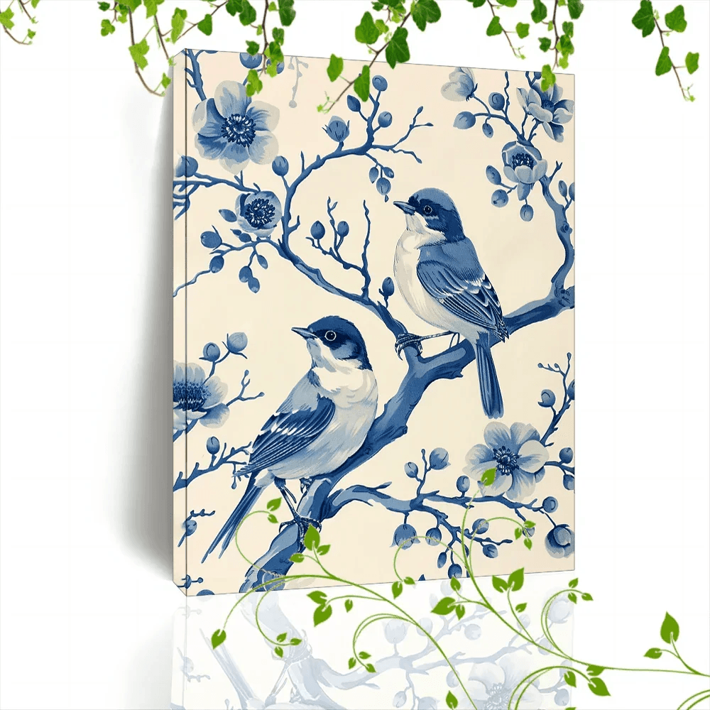 Canvas Painting - Elegant Wooden Blue