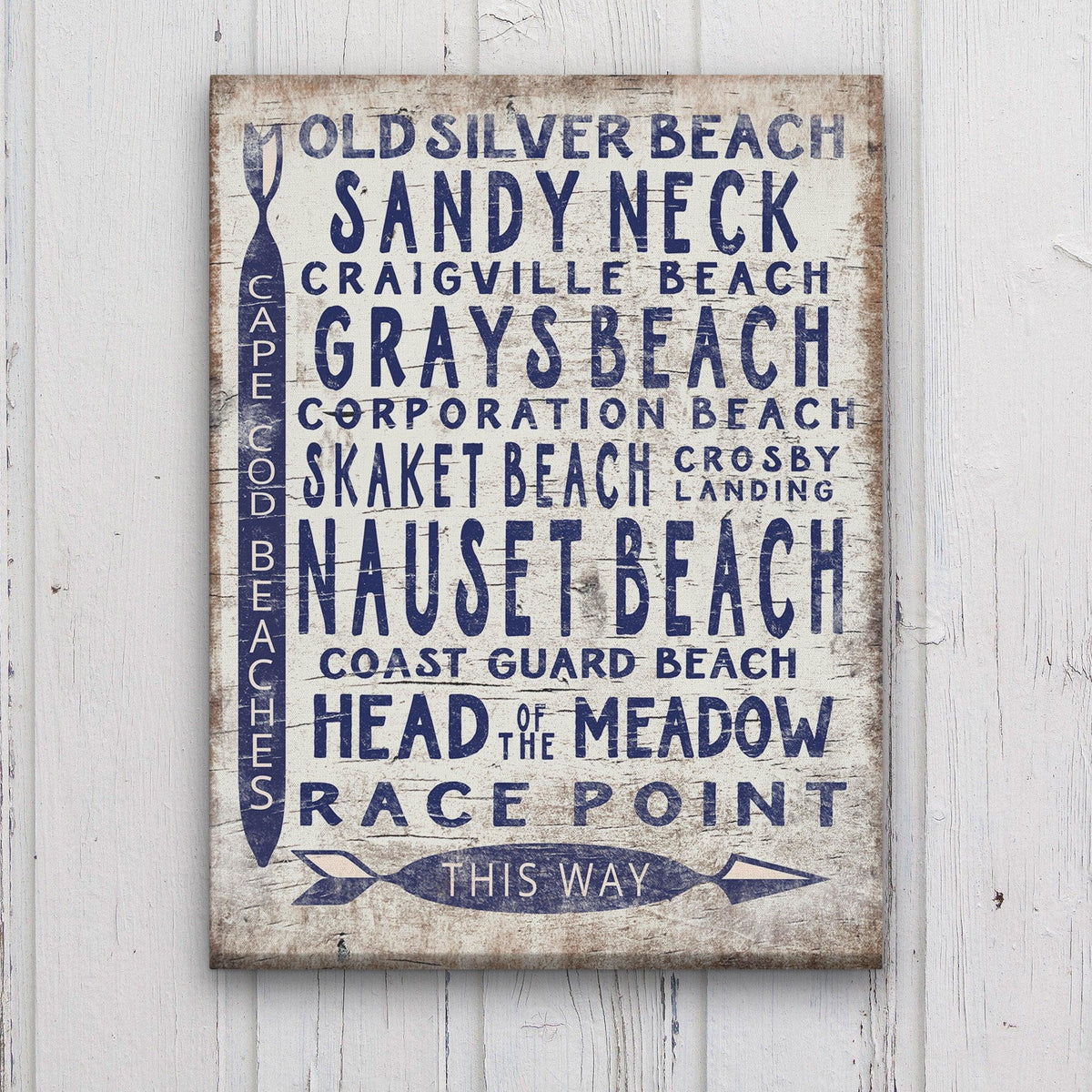 Vintage Cape Cod Beach Sign | Nauset Craigville Race Point Sandy Neck