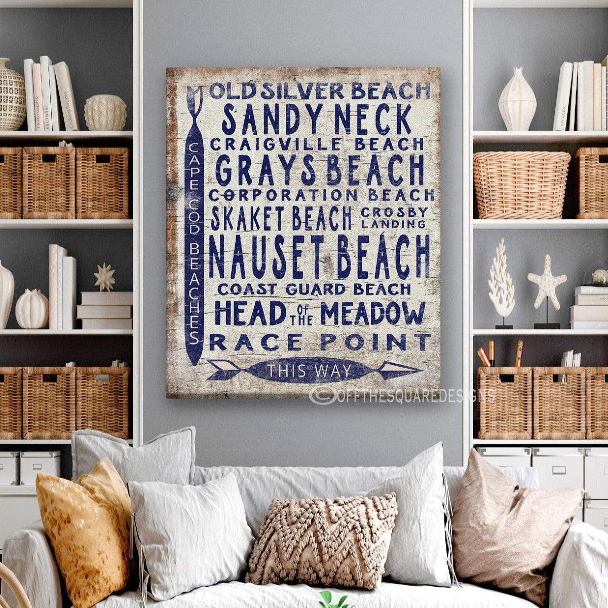 Vintage Cape Cod Beach Sign | Nauset Craigville Race Point Sandy Neck