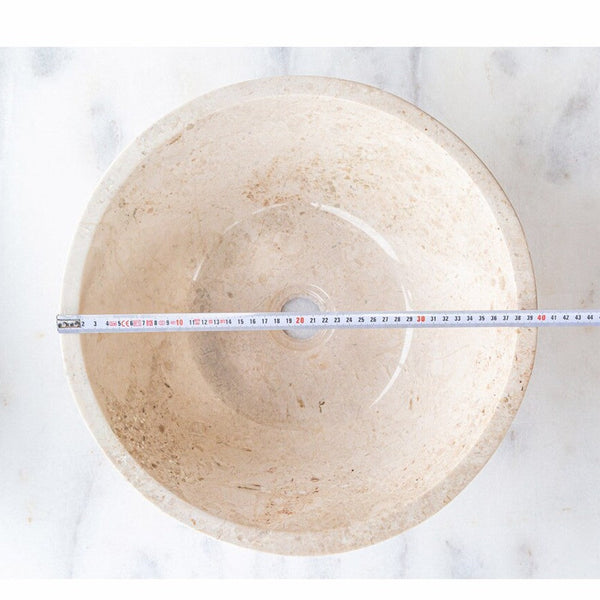 Cappuccino Beige Marble V-Shape Tapered Sink Polished  (D)16