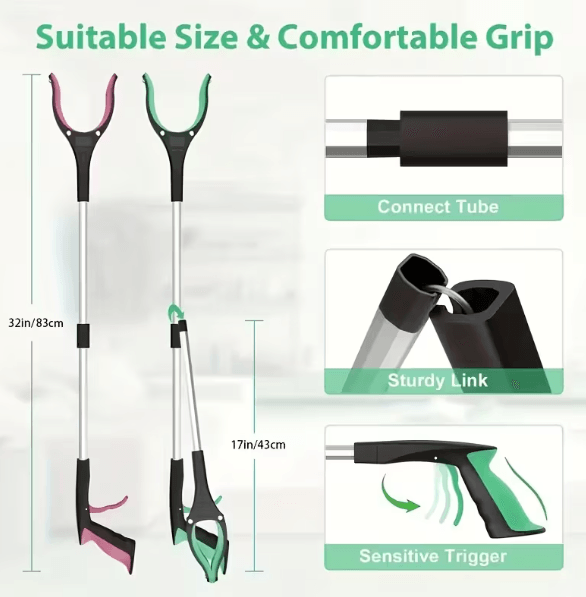Heavy-Duty Steel Folding Trash Picker – 32