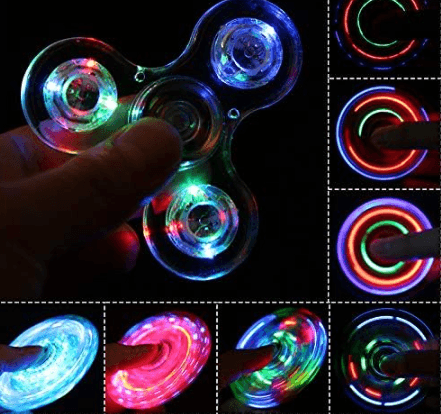 3-Pack: LED Fidget Spinner – Light Up Spin and Glow in the Dark Sensory Toy