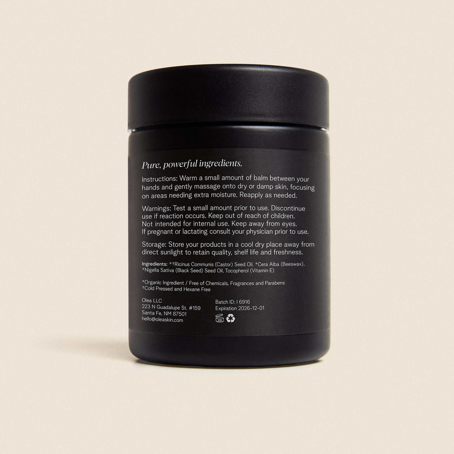 Castor Oil + Black Seed Oil. Zero Mess.