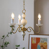 Carlita Chandelier - 3 Heads 50 x 40cm / 19.7 x 15.7" / Brass+White