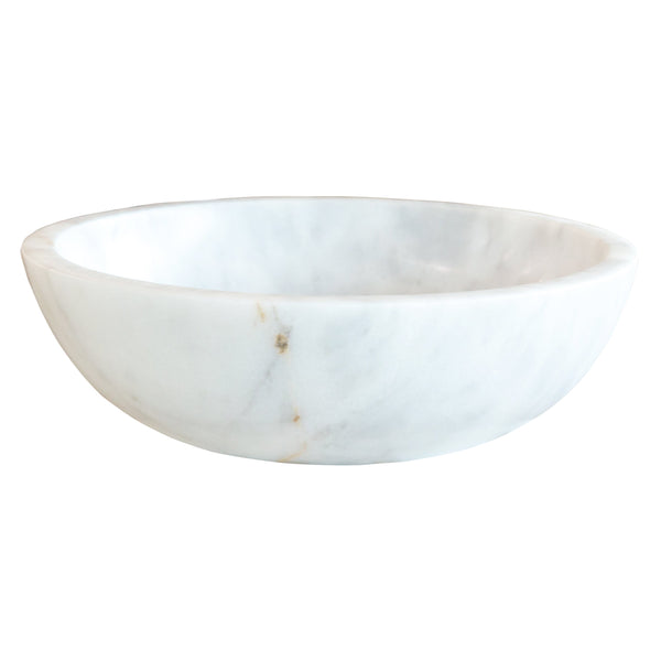 Carrara White Natural Stone Marble Vessel Sink Polished  (D)16