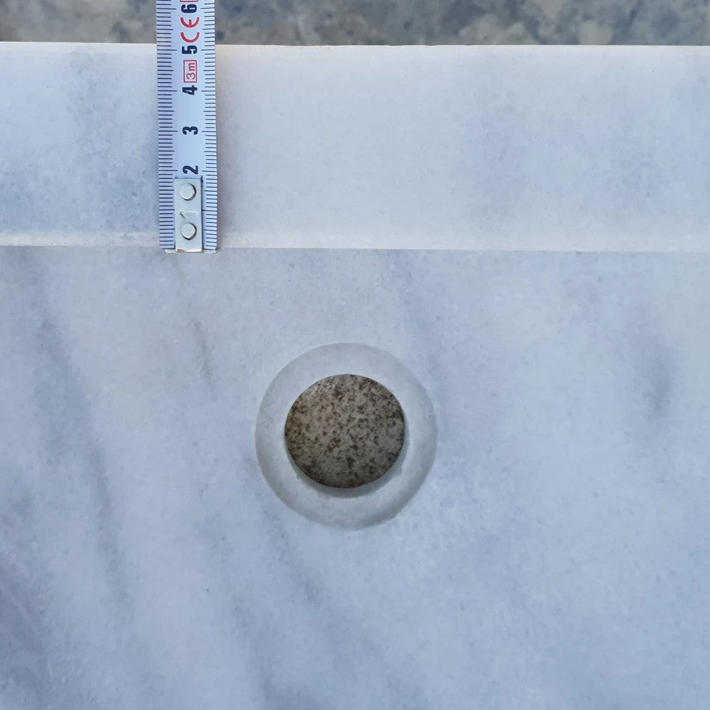 Natural Stone Carrara White Marble Wall-Mount Marble Sink Polished (W)20