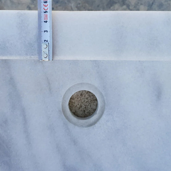 Natural Stone Carrara White Marble Wall-Mount Marble Sink Polished (W)20