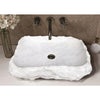 Carrara Marble Rustic Natural Stone Vessel Sink Polished Interior Hand Chiseled Exterior (W)16