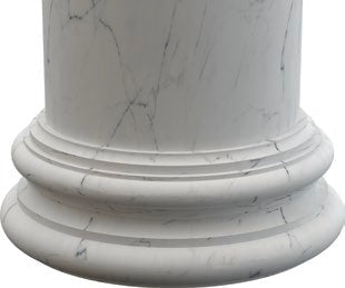 Statuario White Marble Doric Greek Hand-carved Column (D)16