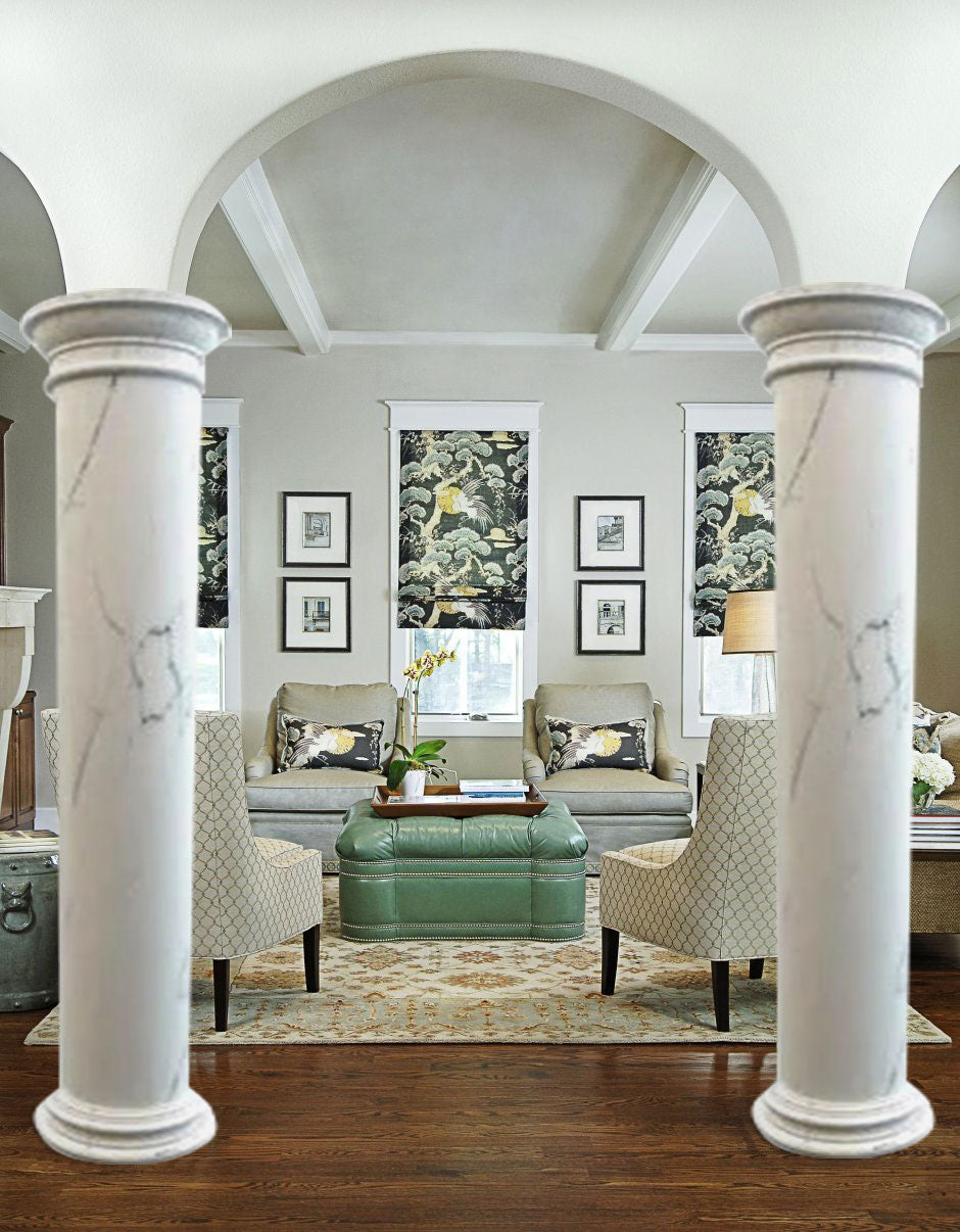 Statuario White Marble Doric Greek Hand-carved Column (D)16