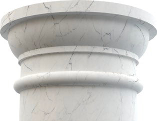 Statuario White Marble Doric Greek Hand-carved Column (D)16