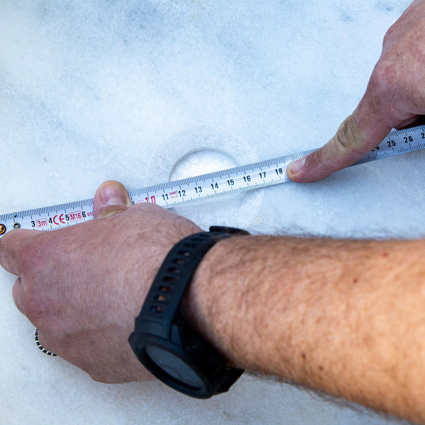 Carrara White Marble Natural Stone Oval Vessel Sink (W)16