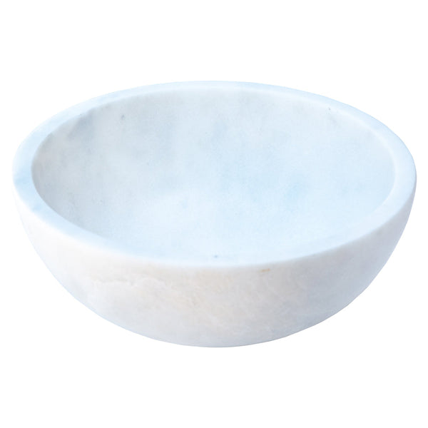 Carrara White Natural Stone Marble Vessel Sink  (D)16