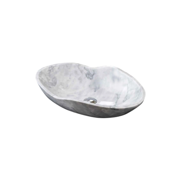 Carrara White Marble Wave Shape Special Design Sink (W)14