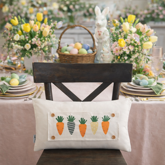 PILLOW ONLY (with fluffy insert): Natural Boho Cream: RECTANGLE BOHO PILLOW (with fluffy insert)