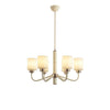 Cascadia Pendant Chandelier - 6Heads: D60 x H38cm / D23.6 x H15″ / Gold & Beige