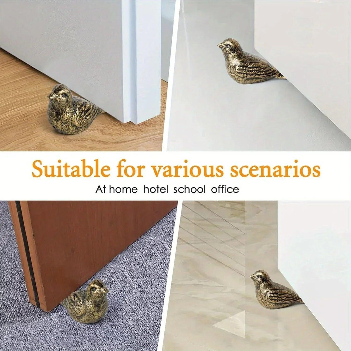 Cast Iron Bird Door Stopper Decorative Floor Wedge