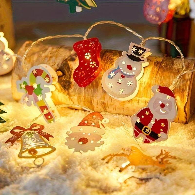 Cast Iron Christmas Garland 20 LED Warm White Lights