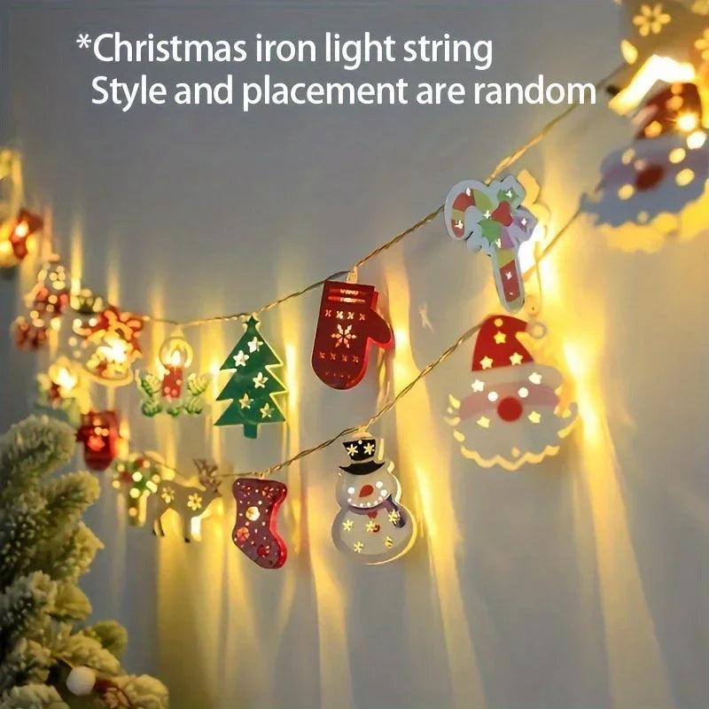 Cast Iron Christmas Garland 20 LED Warm White Lights