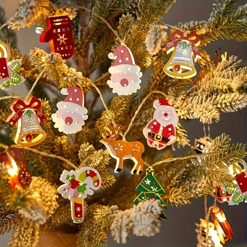 Cast Iron Christmas Garland 20 LED Warm White Lights