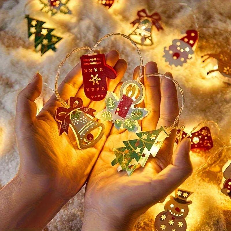 Cast Iron Christmas Garland 20 LED Warm White Lights