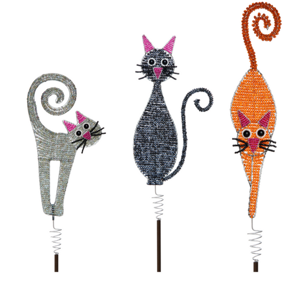 Cat Garden Stake Beadworx by Extol Accessories