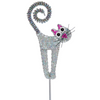 Cat Pot Stake - Light Gray