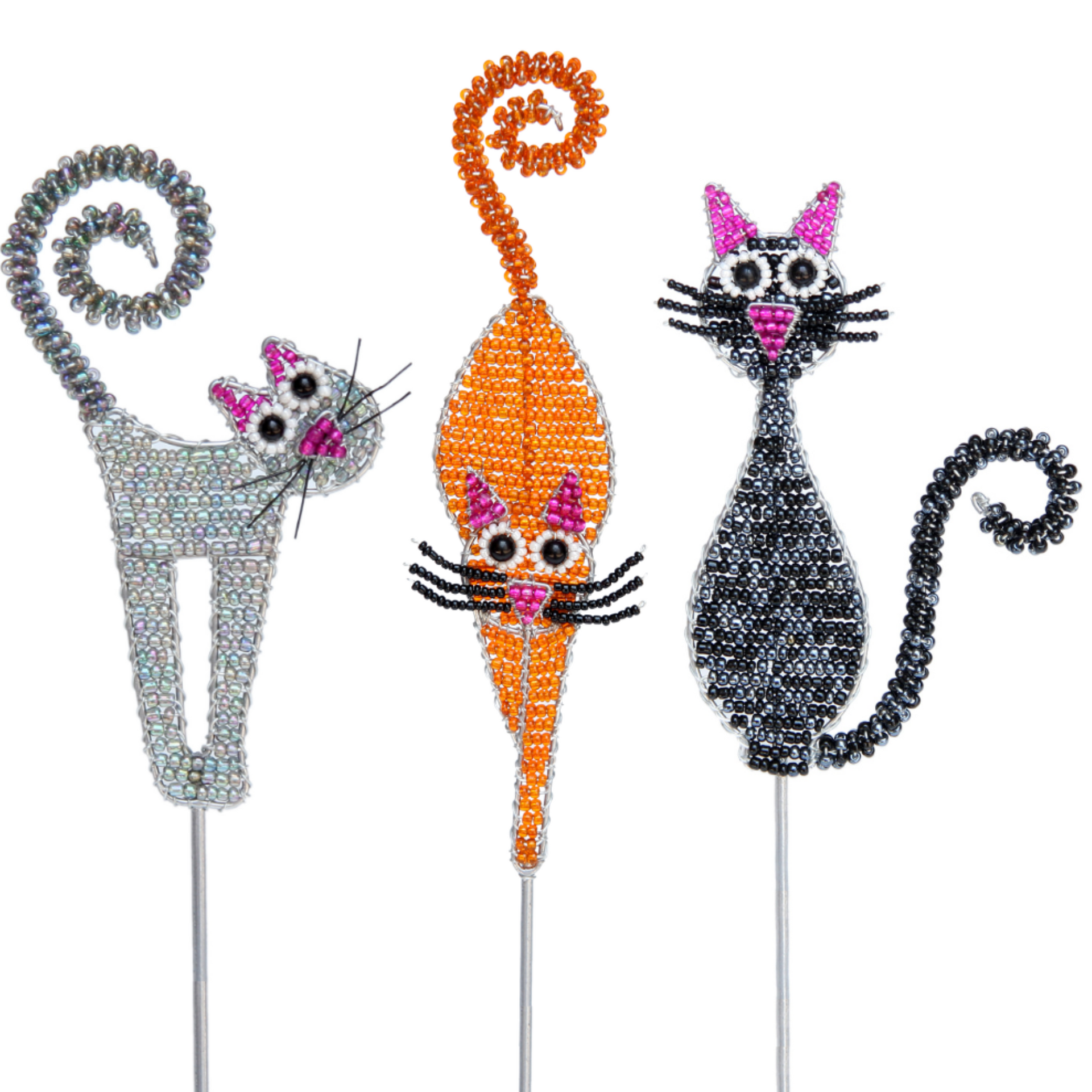 Cat Pot Stake Beadworx by Extol Accessories