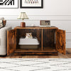 Cat Litter Box Enclosure Furniture Indoor Wooden Cat House End Side Table Nightstand-Brown