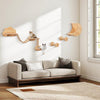 Cat Wall Furniture Set Kitten Wall Mounted Shelves with Hammock-Natural