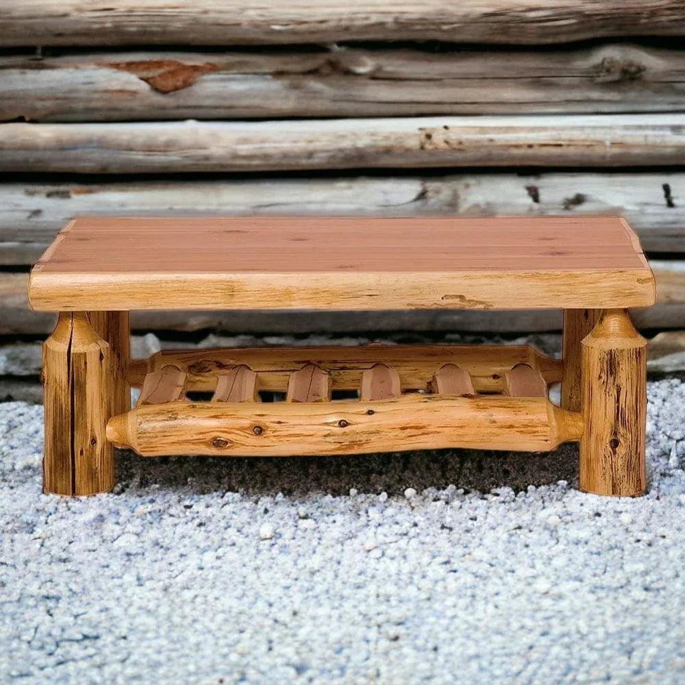 Cedar Log Coffee Table - Gifts for You 'n Me