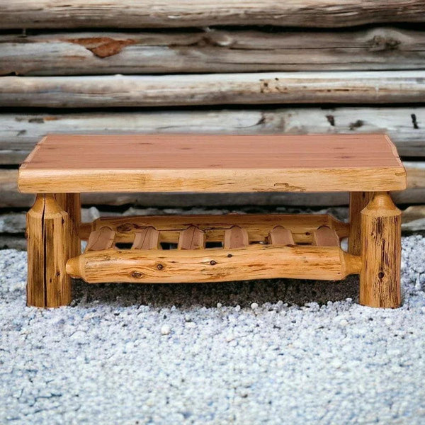 Cedar Log Coffee Table - Gifts for You 'n Me