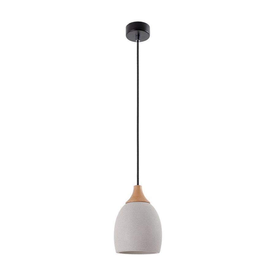 Cement Solid Wood Pendant Light 5.7