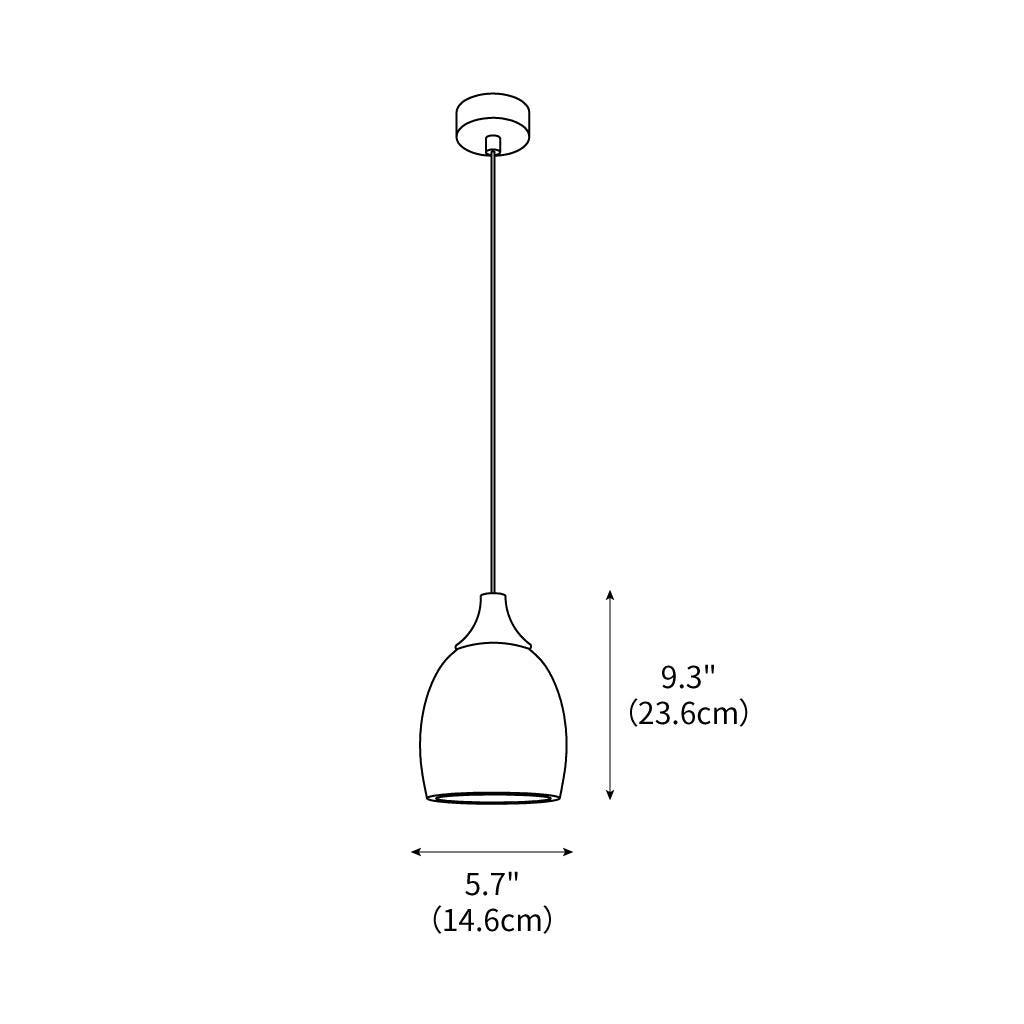 Cement Solid Wood Pendant Light 5.7
