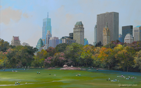 Central Park Fall Afternoon (UNFRAMED) by Alexander Chen - 11.5