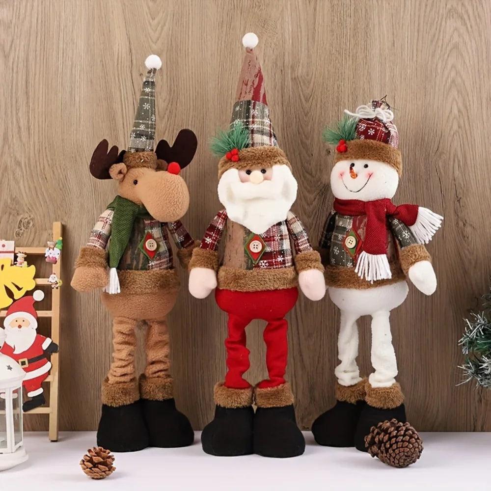 Ceramic Christmas Figurines with Santa, Snowman and Reindeer Designs