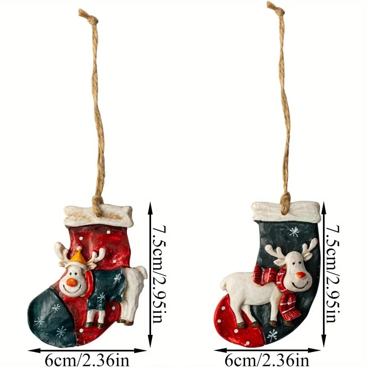 Ceramic Christmas Tree Topper Set - Santa, Snowman & Sleigh Ornaments