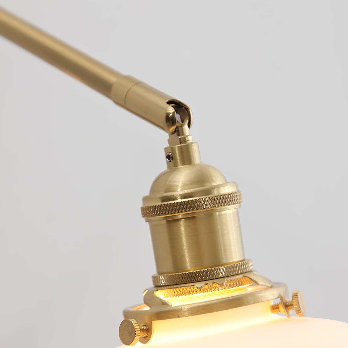 Ceramic Brass Retractable Arm Wall Light 4.7