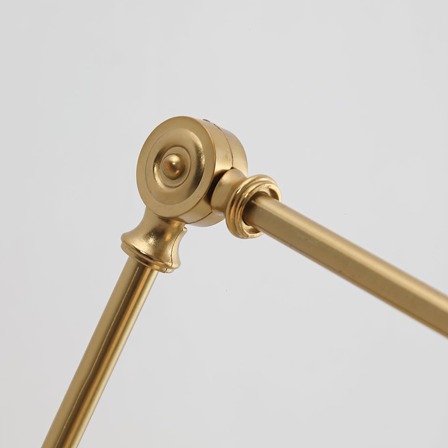 Ceramic Brass Retractable Arm Wall Light 4.7