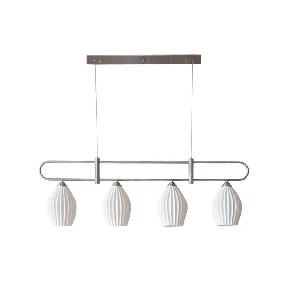 Ceramic Ribbed Pendnat Light