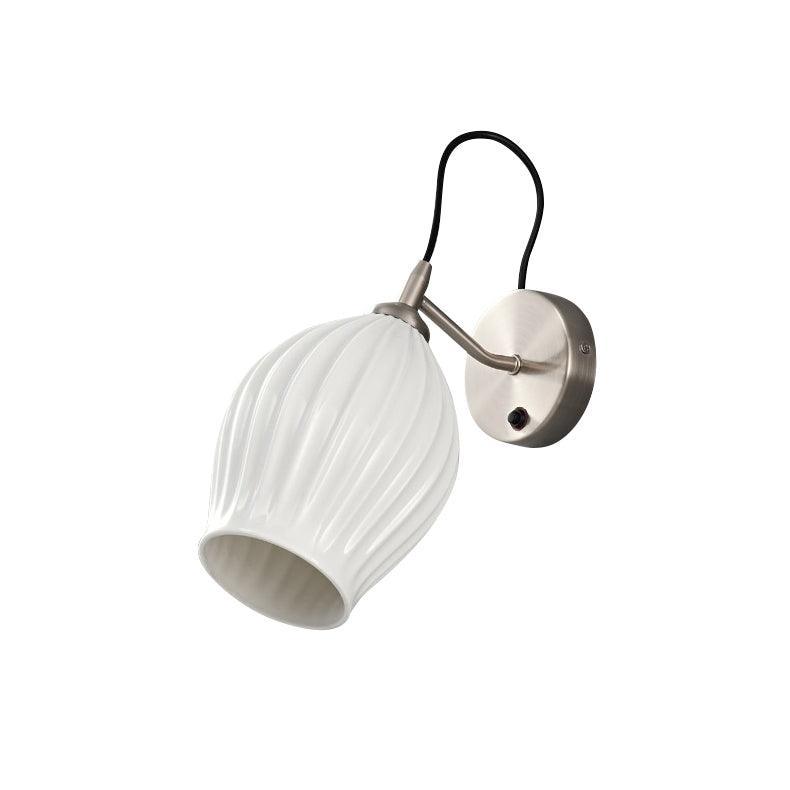 Ceramic Ribbed Wall Light 5.3