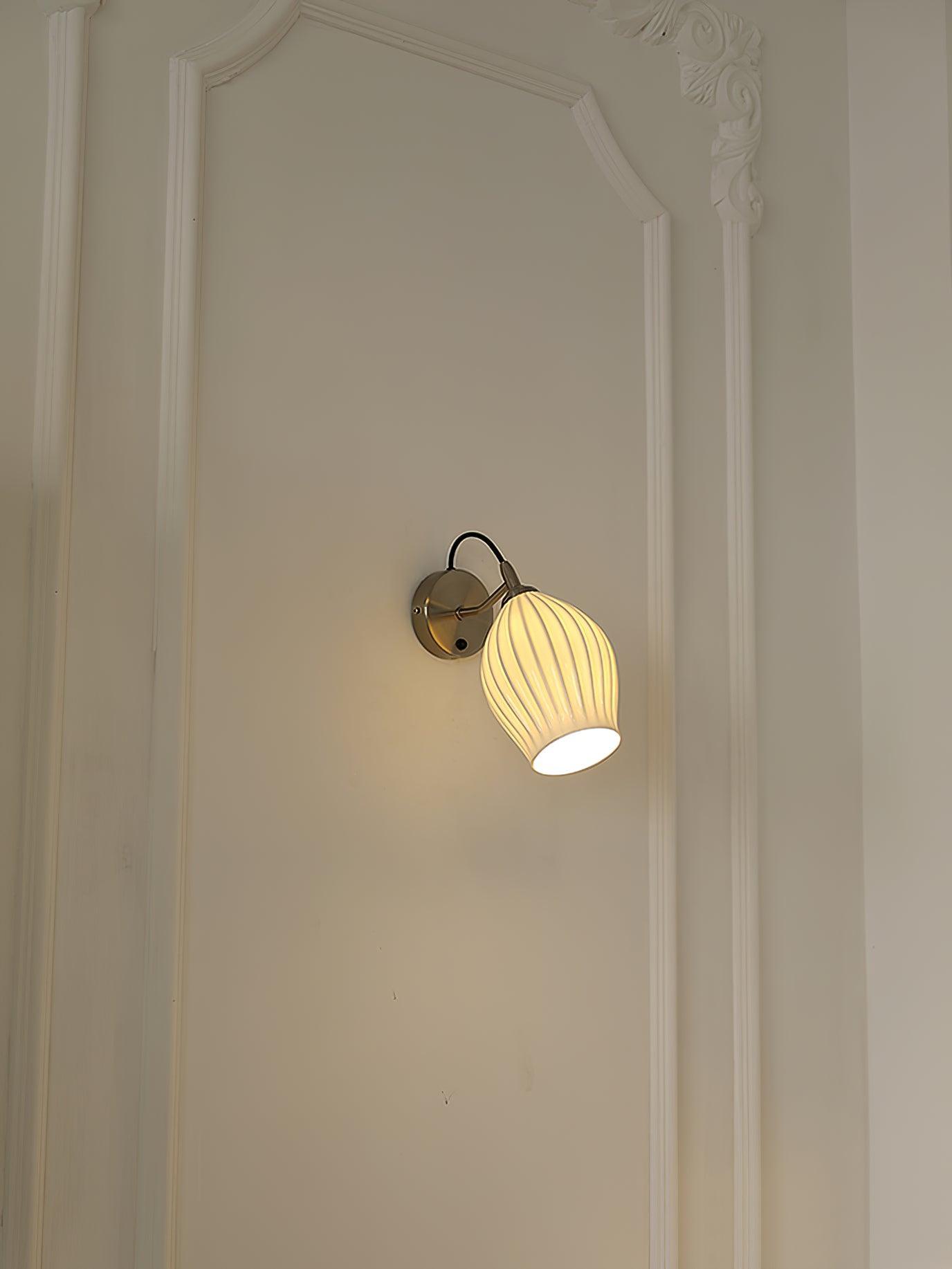 Ceramic Ribbed Wall Light 5.3